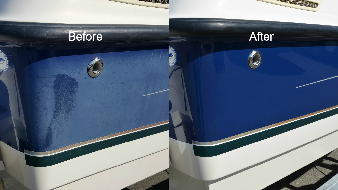 Hull Gelcoat Restoration Before & After